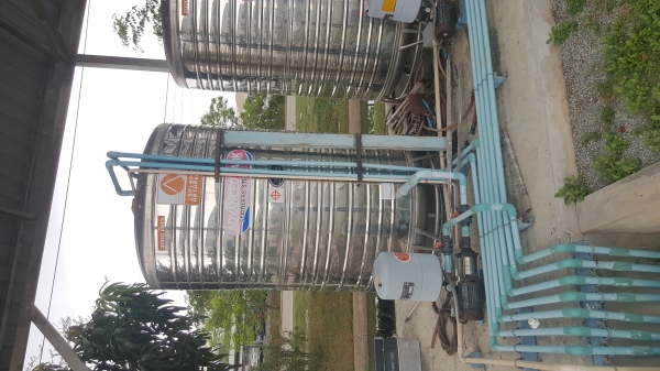 ขายถังสเตนเลส3000ลิตรพร้อมปั๊มกรุนฟอร์สH27เมตรMaxH44เมตรชุดละ15,000บาทมึ3ชุด