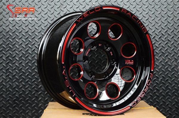 ล้อแม็กซ์ WELD DEVEL ขอบ16 นิ้ว สีดำคลิบแดง ราคาวงละ 5,000 บาท