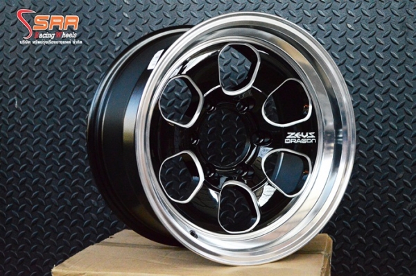 ล้อแม็กซ์ ZEUS-DRAGON Z14 ขอบ16 นิ้ว สีดำคลิบเงาขอบเงา วงละ 4,500 บาท