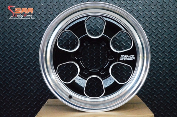 ล้อแม็กซ์ ZEUS-DRAGON Z14 ขอบ16 นิ้ว สีดำคลิบเงาขอบเงา วงละ 4,500 บาท