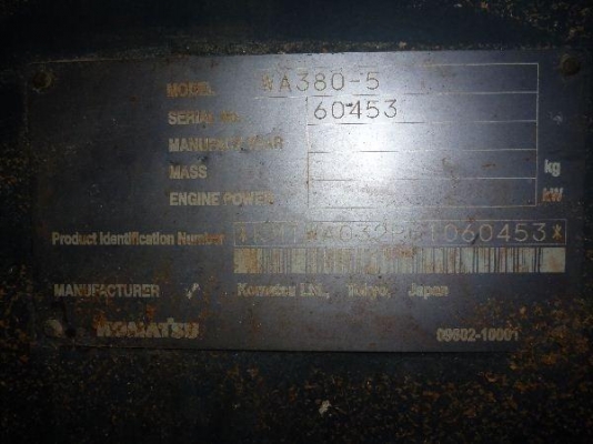 WA380-5 # 60453 ปี 2004 : รถตักกลับจากงานเช่า: โทร.กุ้ง:TOS:081-3062283