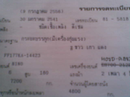 ขาย6ล้อฮีโน่ FF หัวสมอเงิน เครื่อง HO7D ติดเครนมือสองจากญี่ปุ่น ยี่ห้อยูนิค  360 วีเทอร์โบ 4 ปลอก