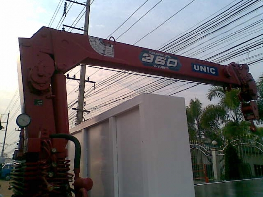 ขาย6ล้อฮีโน่ FF หัวสมอเงิน เครื่อง HO7D ติดเครนมือสองจากญี่ปุ่น ยี่ห้อยูนิค  360 วีเทอร์โบ 4 ปลอก