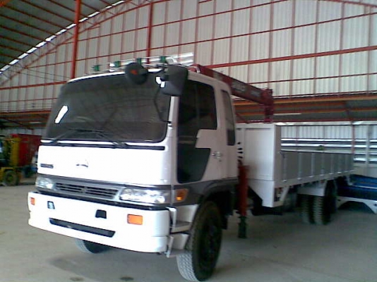 ขาย6ล้อฮีโน่ FF หัวสมอเงิน เครื่อง HO7D ติดเครนมือสองจากญี่ปุ่น ยี่ห้อยูนิค  360 วีเทอร์โบ 4 ปลอก