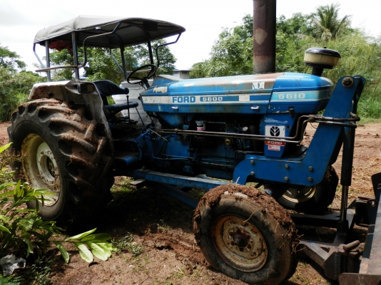 รถไถนาFORD 6600 เสื้อเรียบ ปั้มแบน ผาน7+ดันหน้า