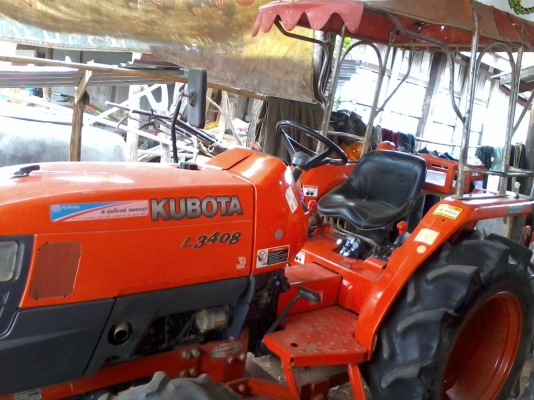 ขายรถไถคูโบต้า L3408 4WD 2 เพลา 34 เเรง ใบมีดดันดินและผาล5สภาพพร้อมใช้งาน