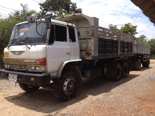 HINO FM227 LDขายรถบรรทุกพ่วงดั้มพ์ แม่+ลูก สภาพพร้อมใช้งาน