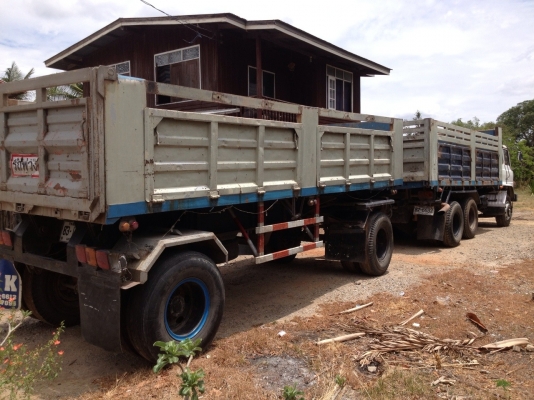 HINO FM227 LDขายรถบรรทุกพ่วงดั้มพ์ แม่+ลูก สภาพพร้อมใช้งาน