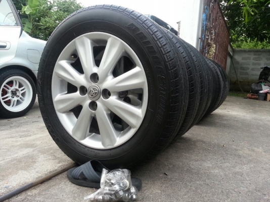 ล้อ15Vios4รู100 + ยาง Bridgestone 195/60/15 ปี10