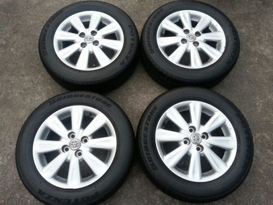 ล้อ15Vios4รู100 + ยาง Bridgestone 195/60/15 ปี10 ล้อ15Vios4รู100 + ยาง Bridgestone 195/60/15 ปี10
