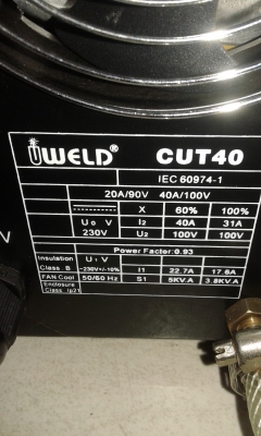 เครื่องตัดพลาสม่า40แอมป์ไอเวลสภาพใหม่