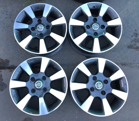 ล้อแม็ก Nissan Tida ขอบ 15 สีเทาหน้าเงา
