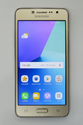 Samsung Galaxy J2 Prime สีทอง สภาพใหม่ ติดฟีล์ม มีประกันถึง มิ.ย. 61 ส่งฟรี