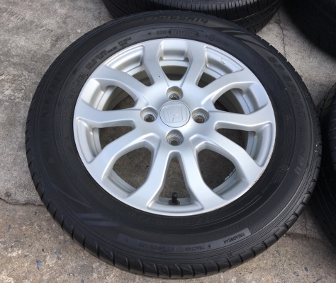 ล้อแม็ก Honda Brio Amaze ขอบ 14 พร้อมยาง 175-65-14 Dunlop ปี 14