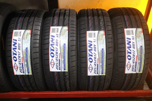 ขายยางใหม่ OTANI KC2000 205-45-17 ปี18 ชุดละ 6,900 บาท