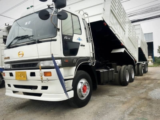 Hino FM1J เครื่อง JO8C turbo 260 แรง ปี 47 แม่ลูกดัมพ์สามมิตร 3 เพลา พร้อมใช้งาน