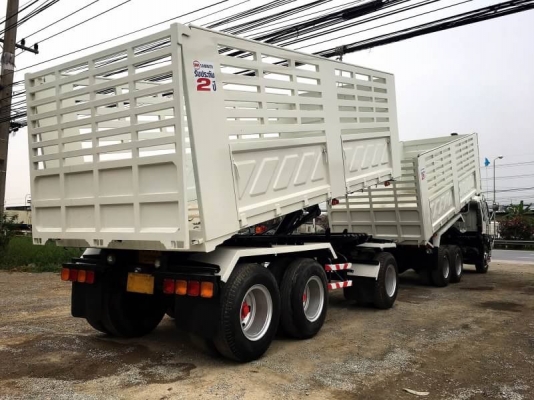 Hino FM1J เครื่อง JO8C turbo 260 แรง ปี 47 แม่ลูกดัมพ์สามมิตร 3 เพลา พร้อมใช้งาน