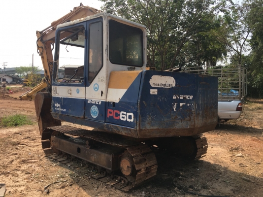 ขาย แบคโฮ KOMATSU PC60-6 มีไลน์แย็ก เครื่องดี ปั้มแรง เอวแน่น ช่วงล่างเต็ม เอกสารใบซื้อขาย