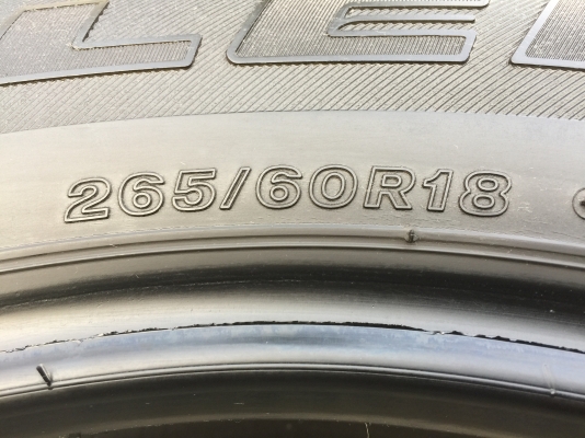 ยาง Bridgestone 265 60 18 ปี16 ดอกเต็ม ไม่มีปะ ใช้ยาว ราคาไม่แพง