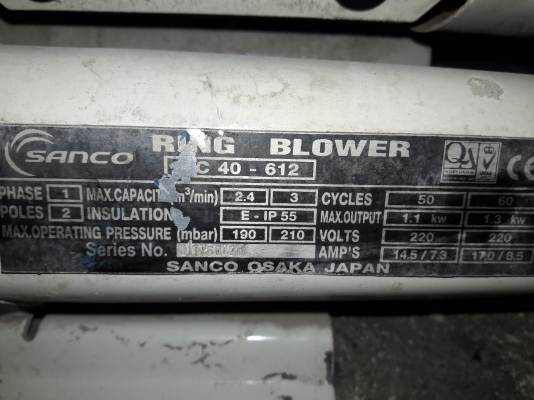 ขาย !! ริงโบว์เวอร์.SANCO.ขนาด1.5แรง220v.สภาพเดิมๆพร้อมใช้ ขาย !! ริงโบว์เวอร์.SANCO.ขนาด1.5แรง220v.สภาพเดิมๆพร้อมใช้