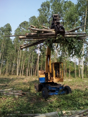 ขายแบคโฮล้อยางPC60ติดปากคีบ 290000 บาท