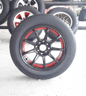 ล้อRacing Wheels ขอบ15 4รู100-114 ยาง185/60/15 ปี14  4 ล้อ