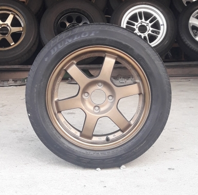 ล้อTE37 ขอบ15 4รู100 ยาง185/60/15 ปี14  4 ล้อ