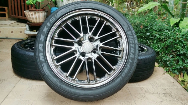 ล้อเก๋ง 4รู100 ขอบ17 พร้อมยางแม็กซิส ปี16,17 4ล้อ