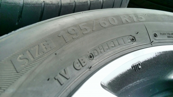 ล้อแม็กฮอนด้า ขอบ15 4รู100 พร้อมยางบริดสโตน อีโคเปีย ปี15(3115) 4ล้อ