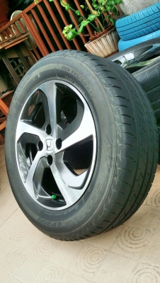 ล้อแม็กฮอนด้า ขอบ15 4รู100 พร้อมยางบริดสโตน อีโคเปีย ปี15(3115) 4ล้อ