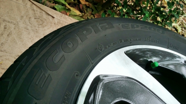 ล้อแม็กฮอนด้า ขอบ15 4รู100 พร้อมยางบริดสโตน อีโคเปีย ปี15(3115) 4ล้อ