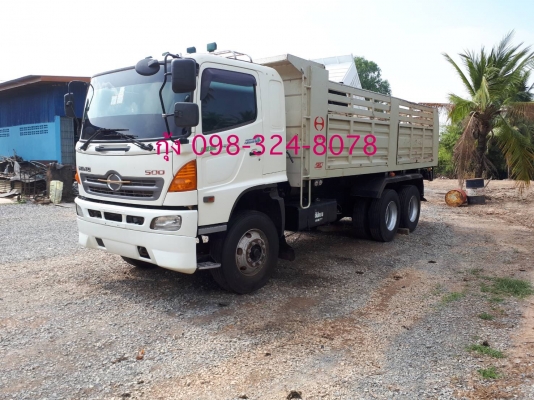 Hino mega 330 แรง ปี 53 แม่เดี่ยวดัมพ์เสรีชัย ไฮสปีด(เฟืองเร็ว) เครื่องเกียร์เดิม ยางเต็ม ไมล์แสนสาม รถพร้อมใช้งาน