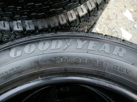 ขายยาง 195/55R15 goodyera ปี15 ดอกยางหนาสวยไม่ร้าว จำนวน 1 ชุด