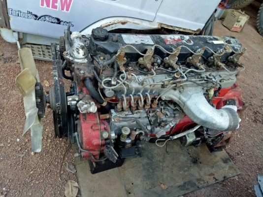 ขายด่วนเครื่องHINO WO6E 180 แรงพร้อมใช้พร้อมหม้อน้ำ+ใบคุมเครื่องติดดีไม่มีไอ