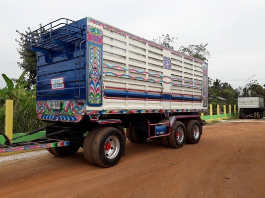 Hino 344 แรง ปี 55 เฟืองเร็ว รถพ่วงแม่ลูกกระบะดัมพ์เหล็อคอกเกษตร ลูก 3 เพลาแท้ ยาว 7 เมตร บรรทุกได้ 30 ตัน ทะเบียนพร้อม