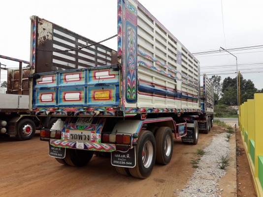 Hino 344 แรง ปี 55 เฟืองเร็ว รถพ่วงแม่ลูกกระบะดัมพ์เหล็อคอกเกษตร ลูก 3 เพลาแท้ ยาว 7 เมตร บรรทุกได้ 30 ตัน ทะเบียนพร้อม