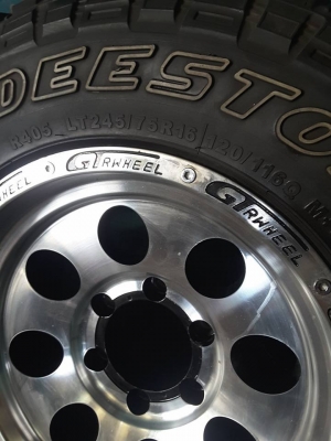 ล้อหยดนำ้ + ยาง Deestone MT 245-75-16 ปี14 สวยๆ 1ชุด