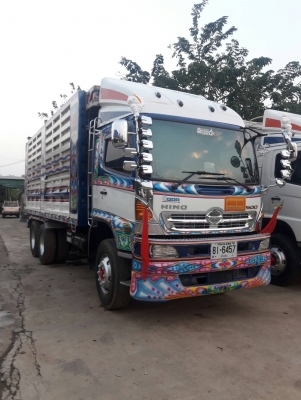 Hino 344 แรง ปี 55 เฟืองเร็ว แม่เดี่ยวมีระบบลากพ่วง ดัมพ์เหล็กคอกเกษตร ทะเบียนพร้อม