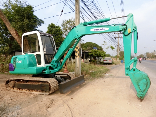 KOMATSU 45-7 ขนาดPC-45 <มีVDOให้ชม>รถเก่านอกมีเอกสารอินวอย☎️ติดต่อ 085-5632278 <ราคาต่อรองได้>