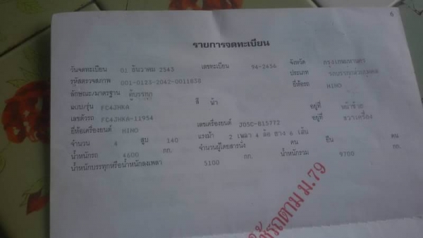 ขาย 495,000 บาท HINO FC4J  140 แรง ปี 43 ดั้ม 5 คิว ยาว 4 เมตร กว้าง 2.1 เมตร เครื่อง JO5C-140 แรง หัวยาวยางดี คัสชีสวย เบรคทิหฟี่ เพาเวอร์ เอกสารเล่มทะเบียน  รถอยู่ ราชบุรี โทร 0610710295