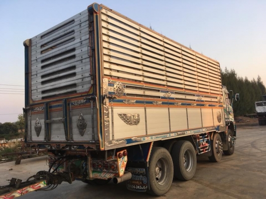 รถพ่วง 24 ล้อ Hino mega 320 แรง ปี 50 แม่ลูกดัมพ์อู่ธวัชชัยชุดใหญ่ ใส่ของได้ 29.9 ตัน พื้นฝาหน้าและตระแกรงแสตนเลส ทะเบียนพร้อม แถมยางใหม่ 6 เส้น