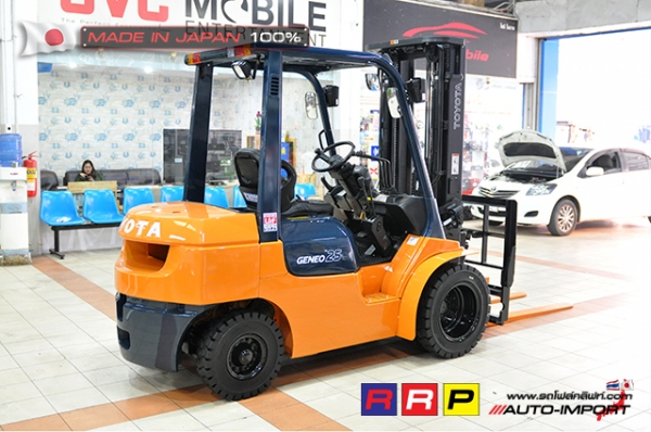 ขายรถโฟล์คลิฟท์มือสอง TOYOTA รุ่น 7FD25-24933 นำเข้าจากประเทศญี่ปุ่น 100\% ไม่เคยใช้งานในไทย ขายรถโฟล์คลิฟท์มือสอง TOYOTA รุ่น 7FD25-24933 นำเข้าจากประเทศญี่ปุ่น 100\% ไม่เคยใช้งานในไทย