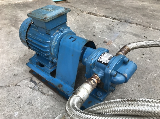 ขายเกียร์ปั้มดูดน้ำมัน-ของเหนียว Oriental-Koshin Japan พร้อมมอเตอร์ 1HP. 380V สภาพสวย พร้อมใช้งาน ราคา 3,800 บาท