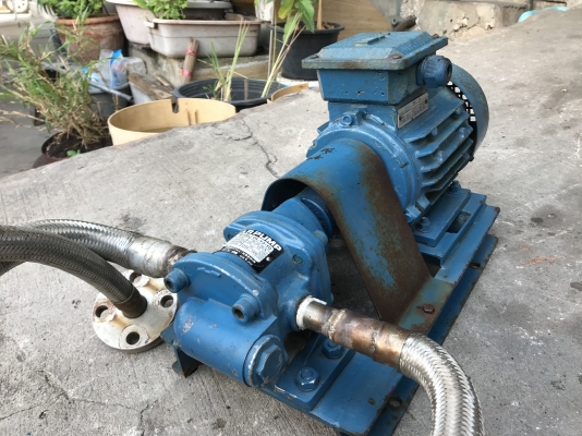 ขายเกียร์ปั้มดูดน้ำมัน-ของเหนียว Oriental-Koshin Japan พร้อมมอเตอร์ 1HP. 380V สภาพสวย พร้อมใช้งาน ราคา 3,800 บาท