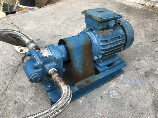 ขายเกียร์ปั้มดูดน้ำมัน-ของเหนียว Oriental-Koshin Japan พร้อมมอเตอร์ 1HP. 380V สภาพสวย พร้อมใช้งาน ราคา 3,800 บาท