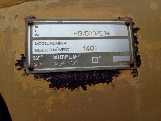 รถเกรดCAT 140G 5MD 00751 พร้อมใช้งาน เอกสารเล่มทะเบียน