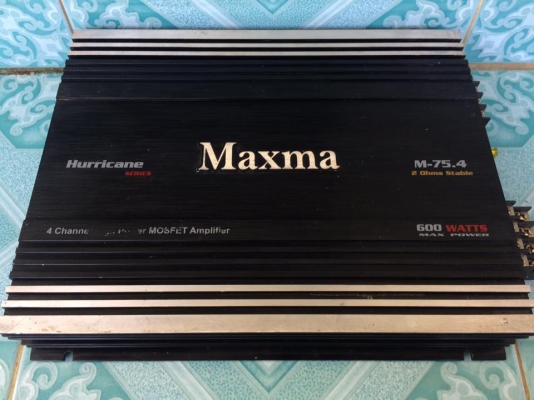 แอมป์คลาสเอบี4ch MAXMA มือสองสภาพดี ฝาครบ ใช้งานปกติ เสียงดีมากๆ ขับกลางแหลม4-6ดอกได้ ขาย 1450 บาท สนใจ0892425454 อยู่สระบุรี