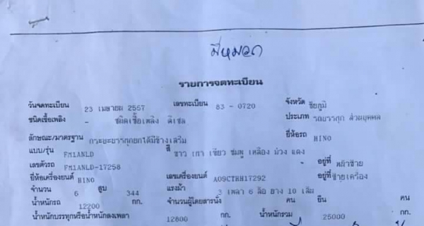 พ่วง 22 ล้อ ฮีโน่ FM1A 344 แรง ปี 57 ไมล์ 180,000 กม. กระบะมิเนียม - ดั้ม อู่ ไทยมาวิน โคราช