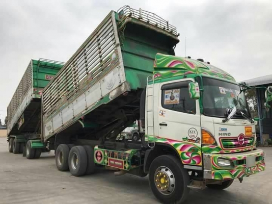 พ่วง 22 ล้อ ฮีโน่ FM1A 344 แรง ปี 57 ไมล์ 180,000 กม. กระบะมิเนียม - ดั้ม อู่ ไทยมาวิน โคราช