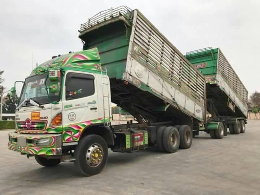 พ่วง 22 ล้อ ฮีโน่ FM1A 344 แรง ปี 57 ไมล์ 180,000 กม. กระบะมิเนียม - ดั้ม อู่ ไทยมาวิน โคราช